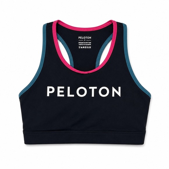 Peloton Other - Peloton Padded Sports Bra Black Pink Blue Racerback Size Small